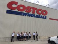 Business class in front of Costco