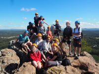 Year 8 students climb on top Mt Ngungun